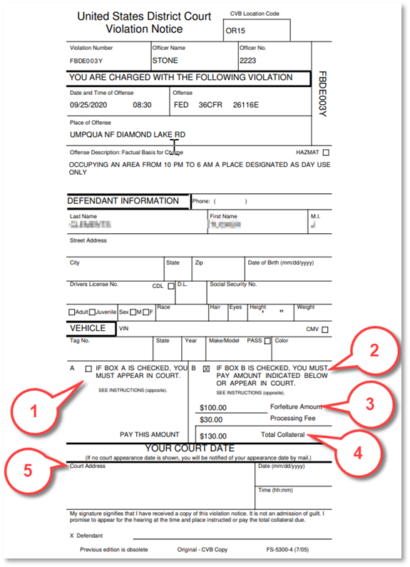 CVB Violation Notice